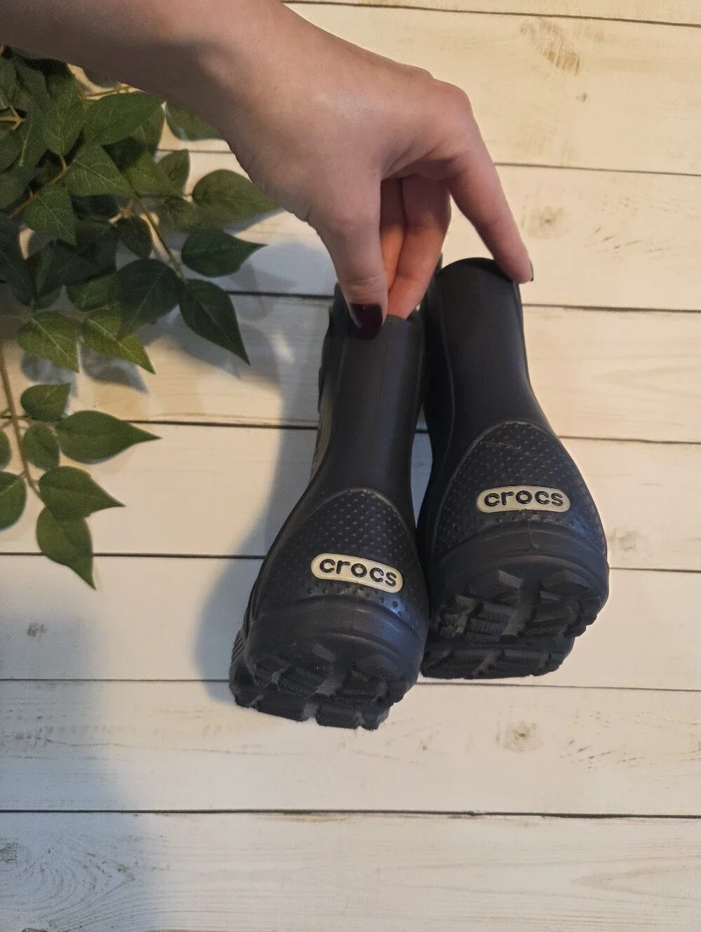 Boy's Crocs Rain Boots w/ Dinosaur Charms